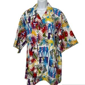 GB Design Lab Colorful Money Button Shirt NWT